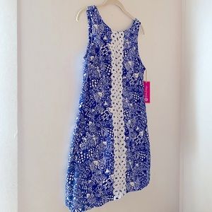 NWT Lilly Pulitzer for Target - Size 12 Blue and White Fish Motif Dress